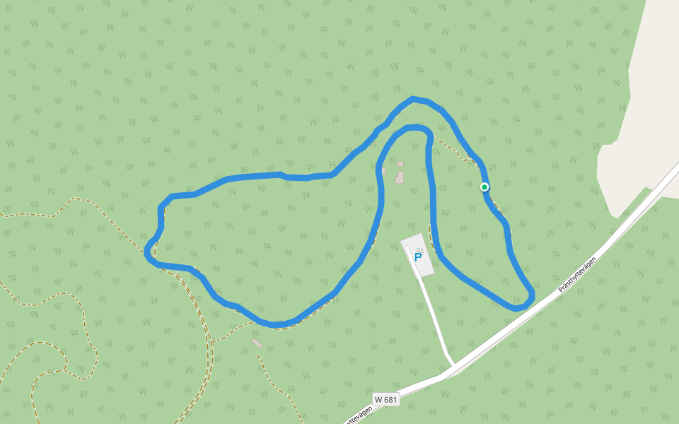 Brunnsjöberget walking route map in Hedemora