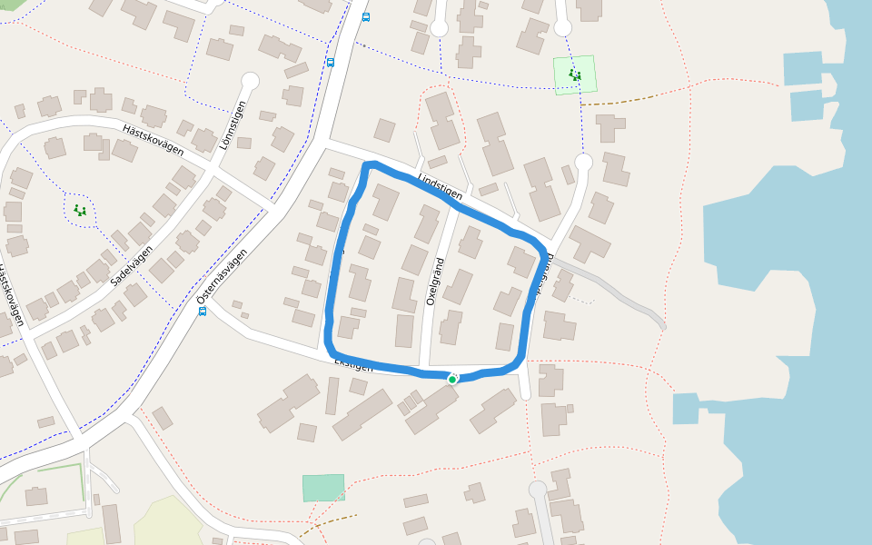 Pohjanlahti - Bottniska viken walking route map in Mariehamn