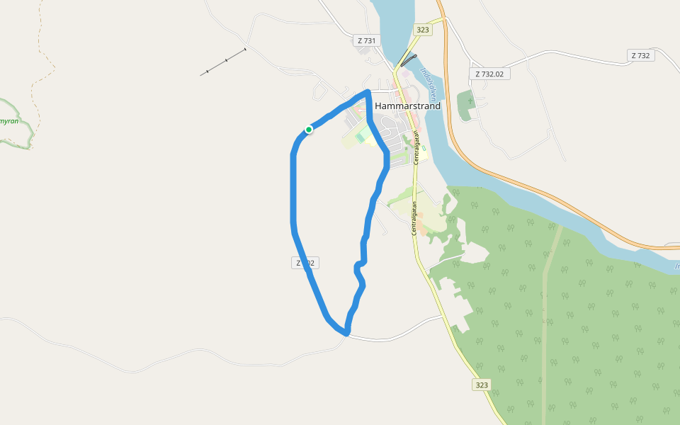 Trätjordsbacken walking route map in Kullsta