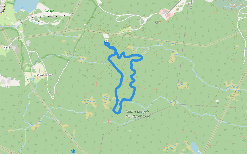 Tillgänglighetsslingan walking route map in Sundsvall