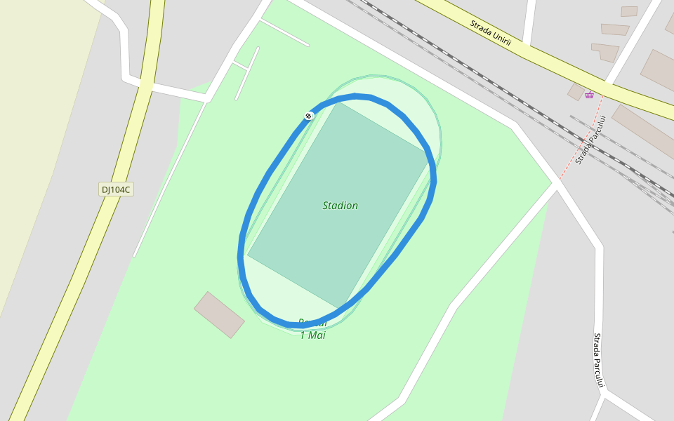 Parcul 1 Mai walking route map in Făgăraș