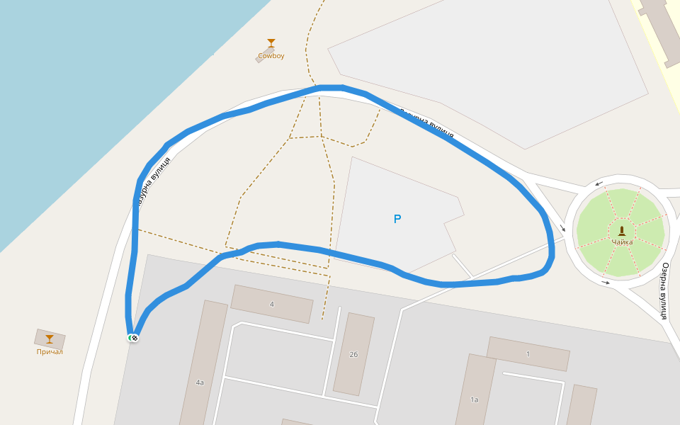 Південний Буг walking route map in Mykolaiv