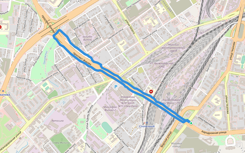 Водонапорная башня 1910 года в неоготическом стиле walking route map in Слуцк