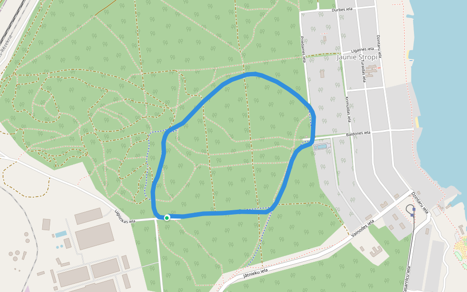 stropi walking route map in Daugavpils