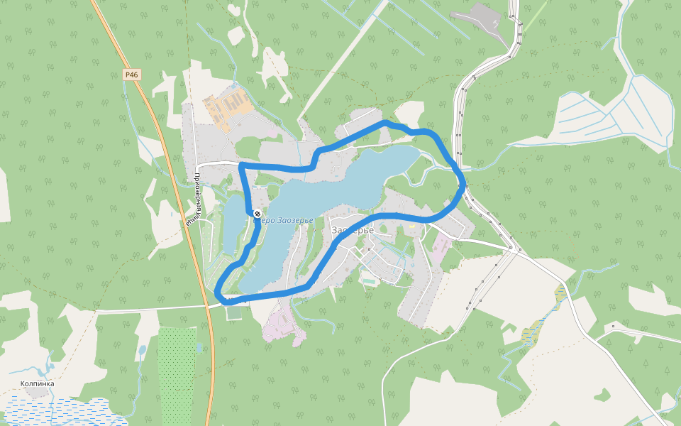 озеро Семенец walking route map in Siemianiec