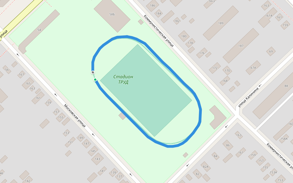 Стадион ТРУД walking route map in Tikhoretsk