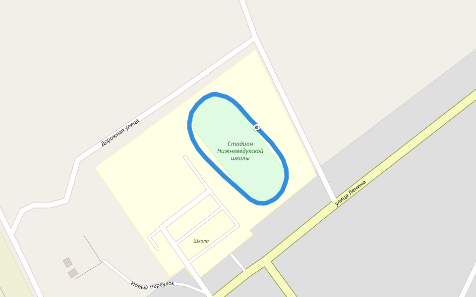 Стадион Нижневедукской школы walking route map in Nizhnyaya Veduga