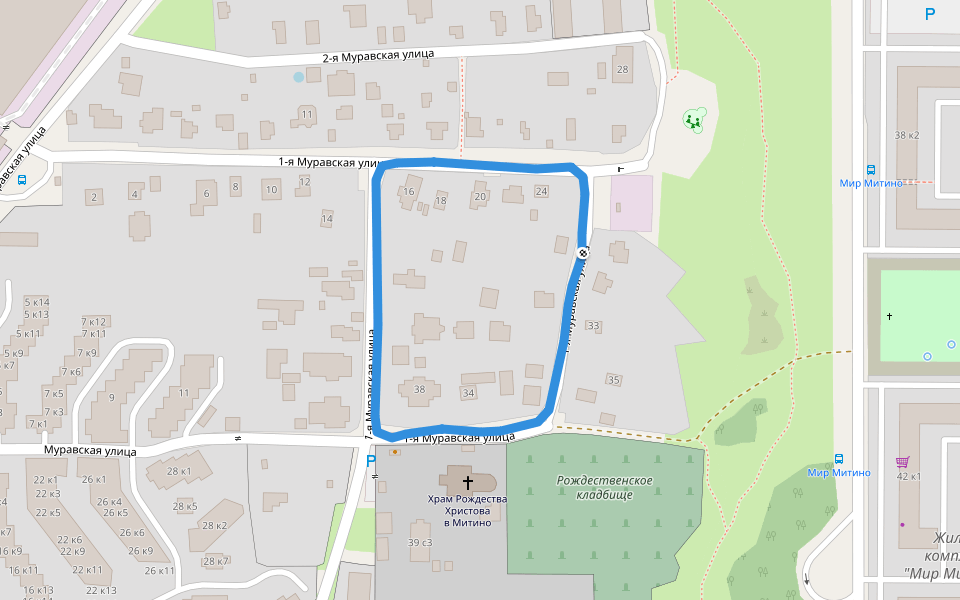 Rozhdestveno in Moskva | Walking Map