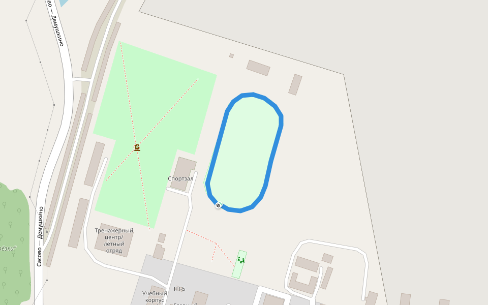 Спортзал walking route map in Sasovo