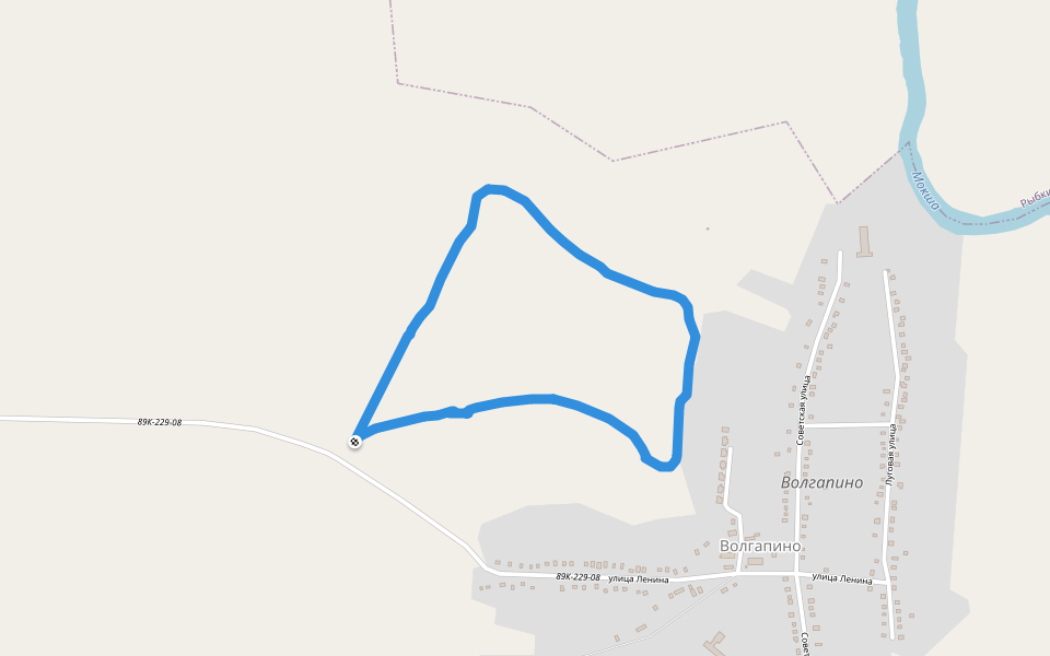 Волгапино walking route map in Novaya Rezepovka