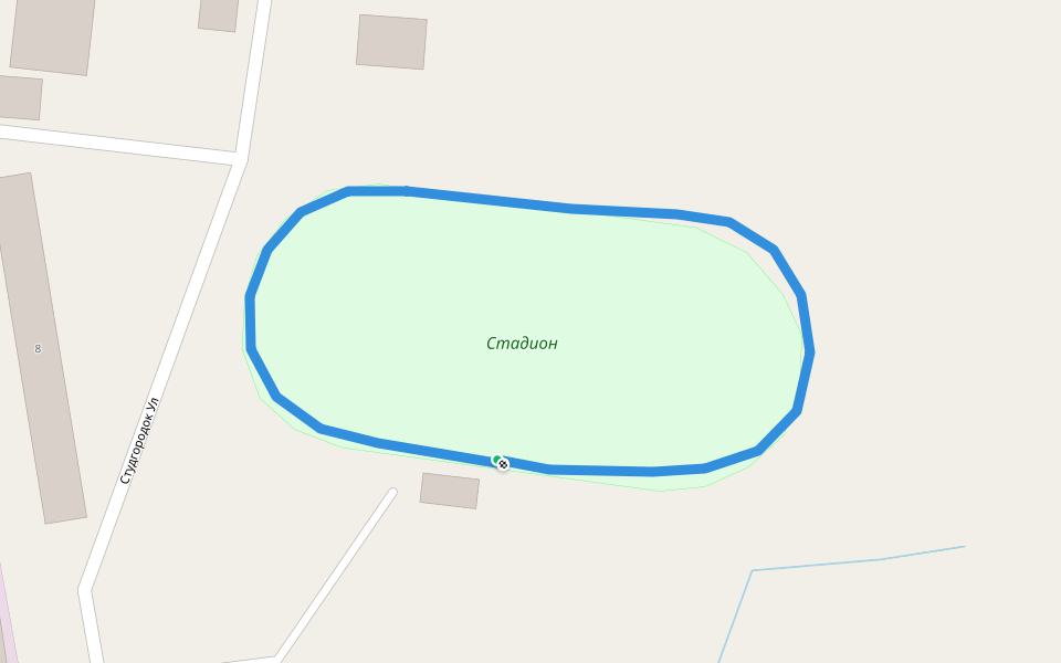 Стадион walking route map in Valday