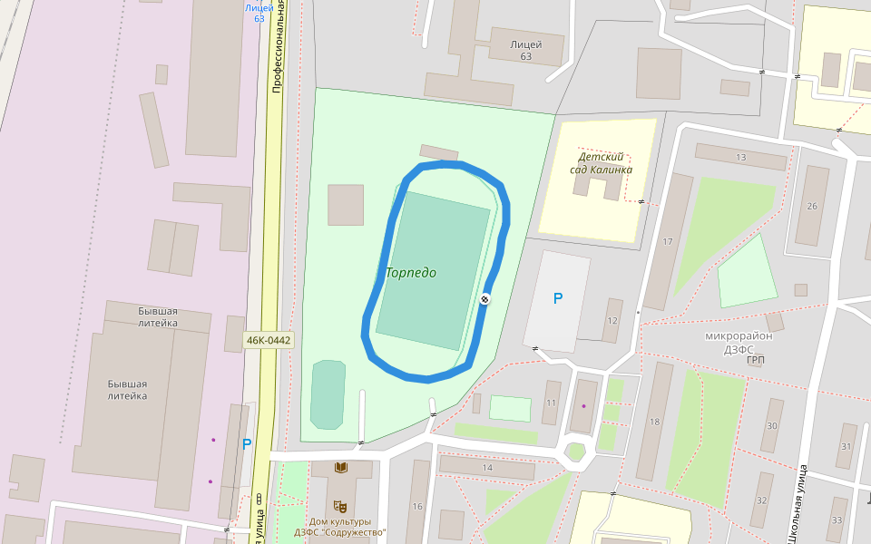 Торпедо walking route map in Dmitrov