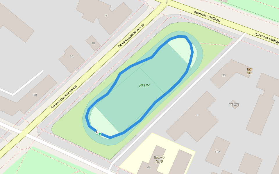 ВГПУ walking route map in Vologda