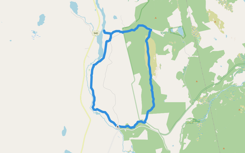 Pahtavuoma-Äkäskero walking route map in Muonio