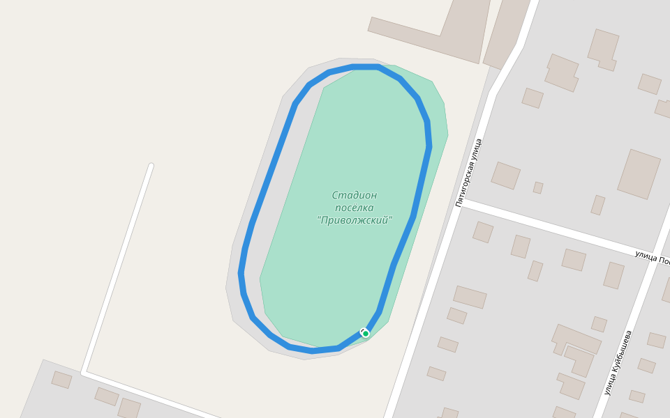 Стадион посёлка "Приволжский" walking route map in Privolzhskii