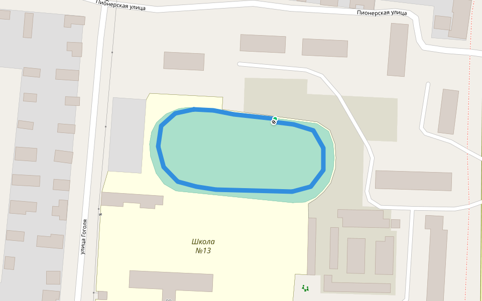 Школа №13 walking route map in Pugachyov