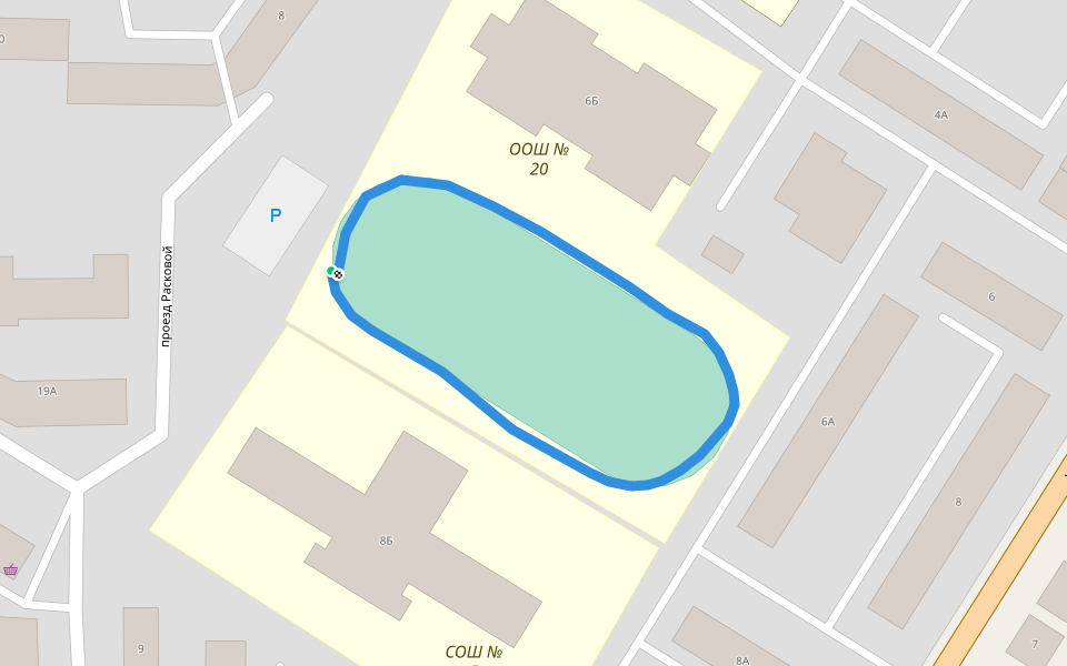 СОШ № 5 walking route map in Novokuybyshevsk