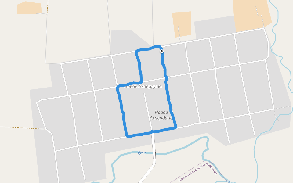 Новое Ахпердино walking route map in Novoe Akhperdino