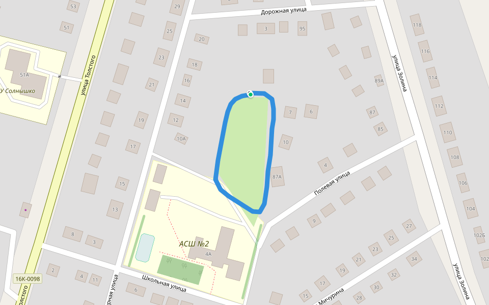 АСШ №2 walking route map in Aksubaevo