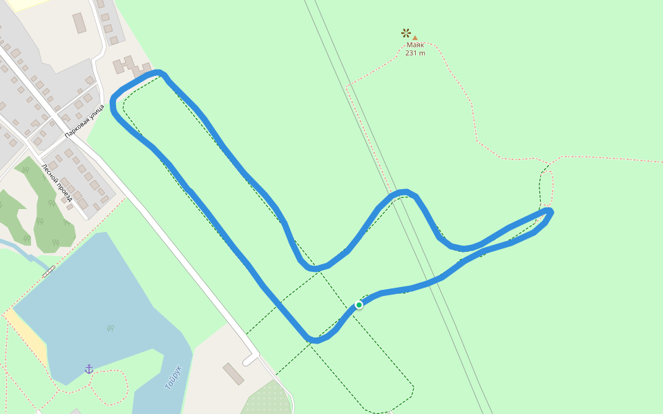 Затайрукский лесопарк им. В.Н. Полякова walking route map in Ishimbay