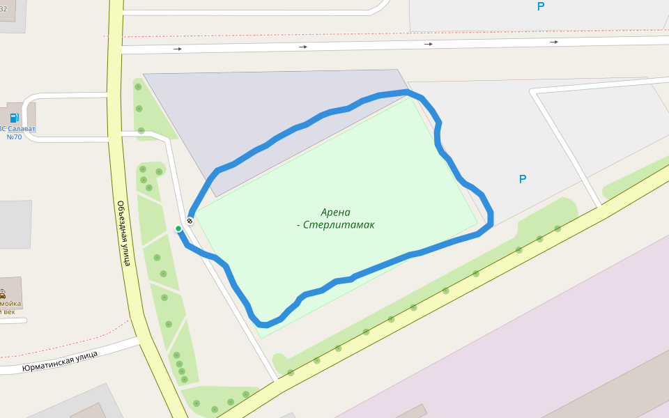 Арена - Стерлитамак walking route map in Sterlitamak