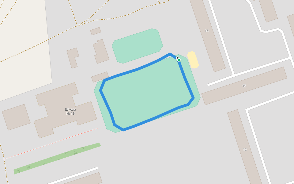 Школа № 19 walking route map in Yarovoye