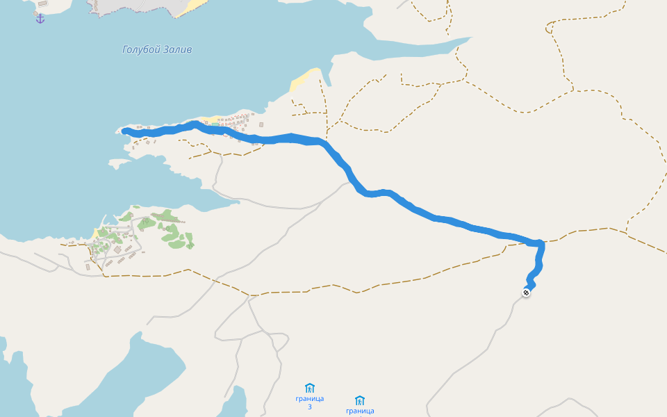 Икар walking route map in Gornaya Ulbinka