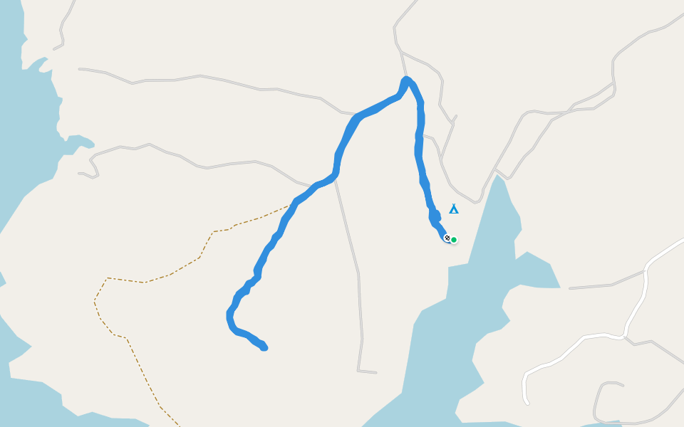 Берёзка walking route map in Gornaya Ulbinka