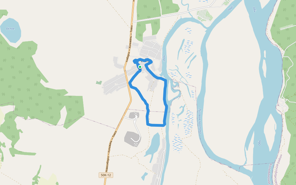Скалушка walking route map in Skala