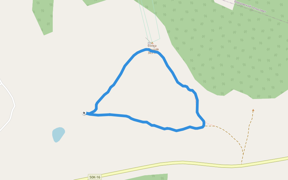 Сопка Большая walking route map in Gornyi