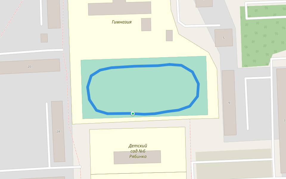 Гимназия walking route map in Yurga