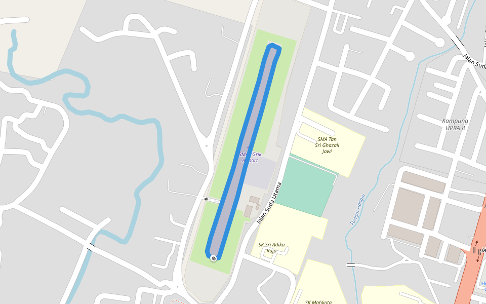 SK Sri Adika Raja walking route map in Gerik