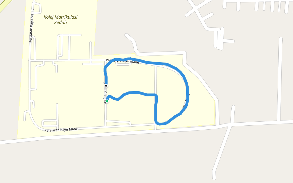 Kolej Matrikulasi Kedah walking route map in Changlun
