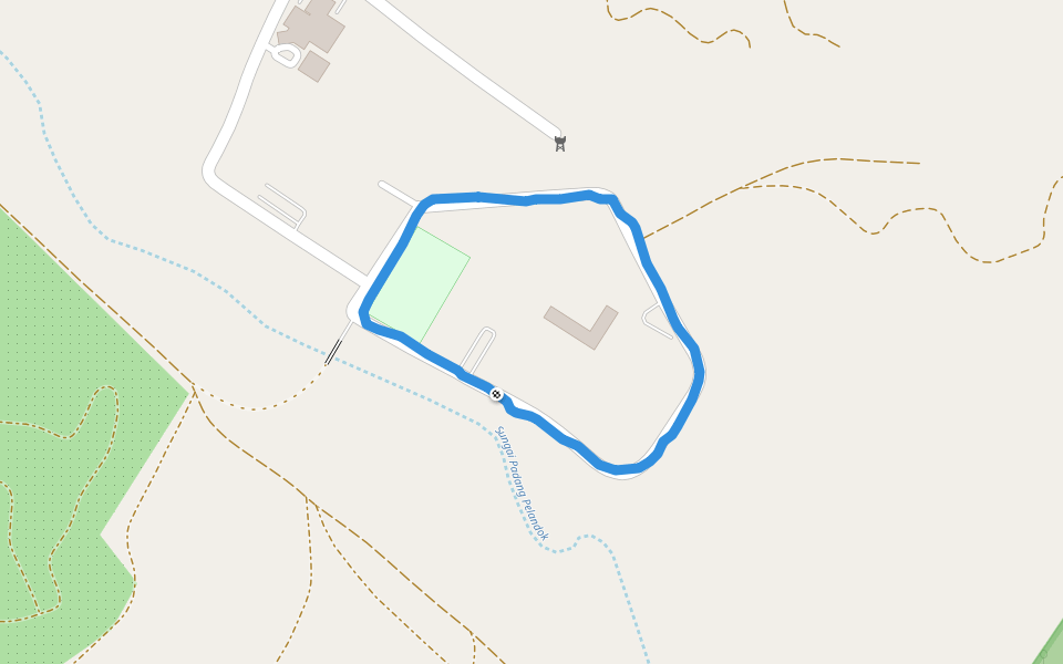 Sungai Padang Pelandok walking route map in Changlun