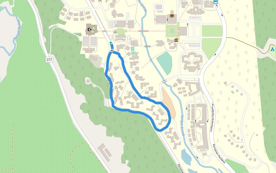 Universiti Utara Malaysia walking route map in Universiti Utara Malaysia