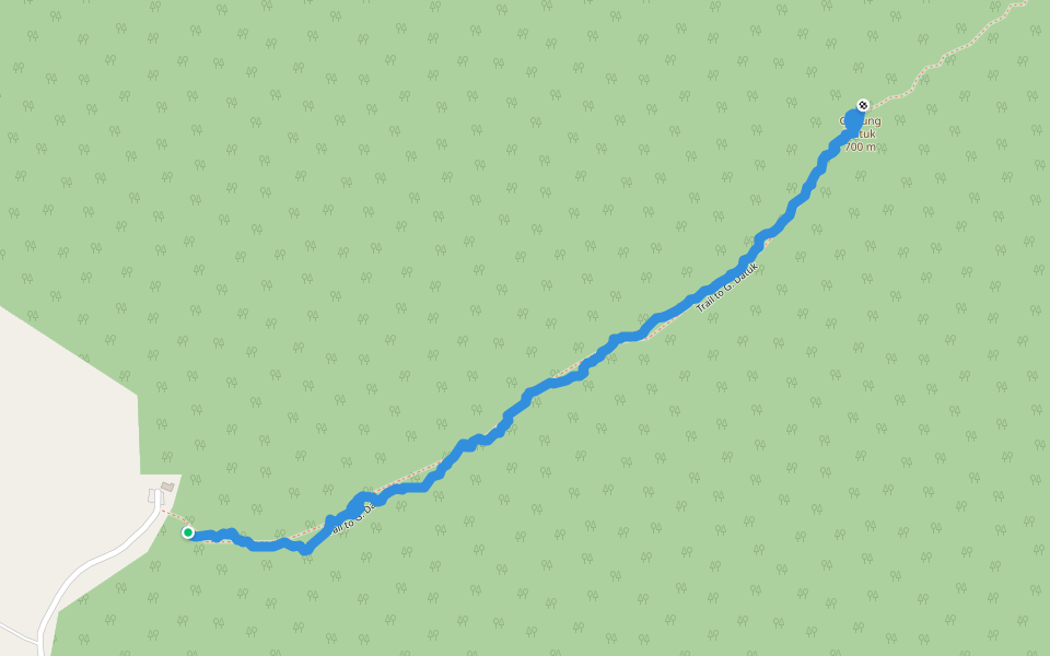 Gunung Datuk walking route map in Kota