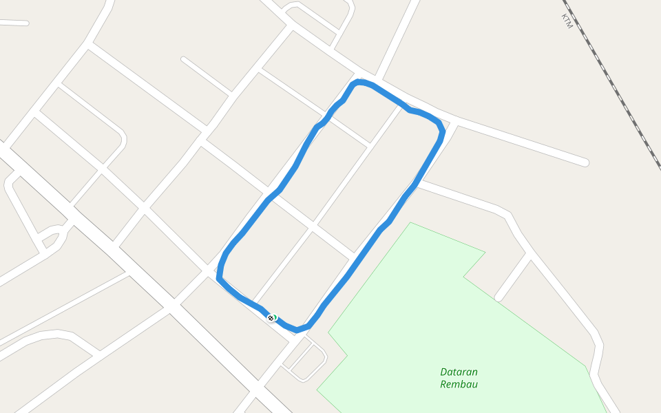 Dataran Rembau walking route map in Rembau