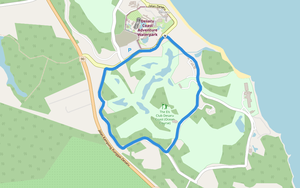 The Els Club Desaru Coast (Ocean Course) in Johor | Walking Map