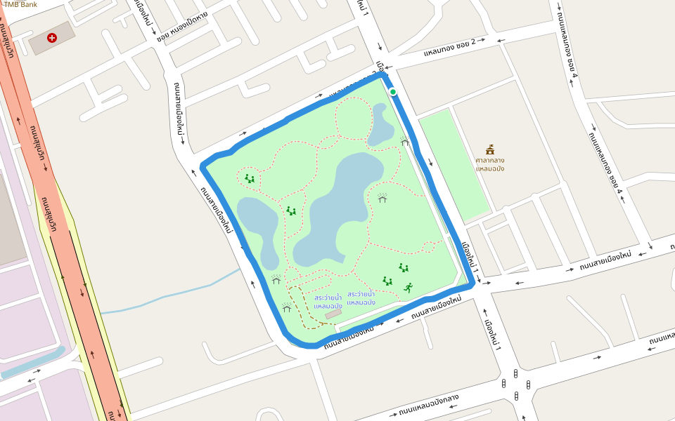 สนามเด็กเล่น walking route map in Laem Chabang