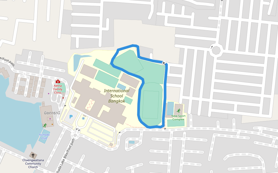 ISB walking route map in Nonthaburi