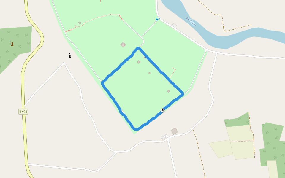 อุทยานประวัติศาสตร์ศรีสัชนาลัย walking route map in Si Satchanalai