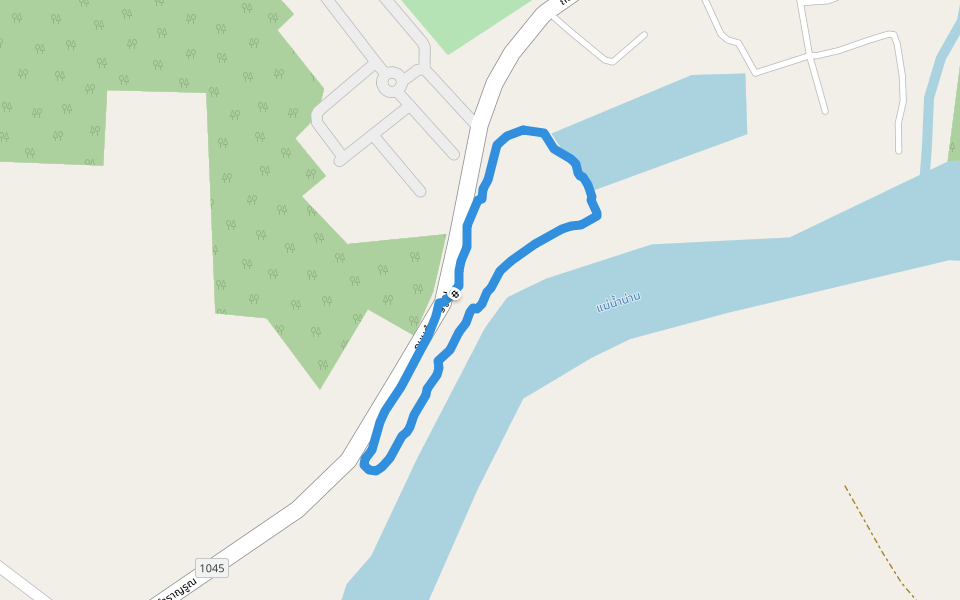 แม่น้ำน่าน walking route map in Tambon Tha Sao