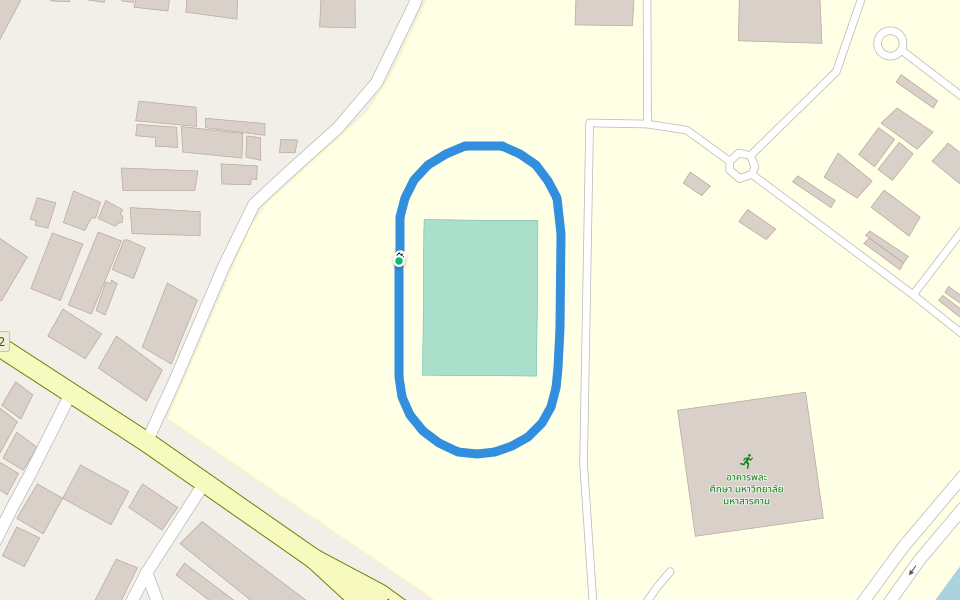 Maha Sarakham University walking route map in Kham Riang