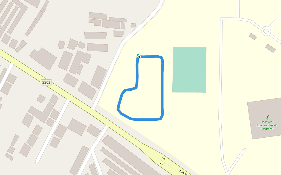 Maha Sarakham University walking route map in Kham Riang