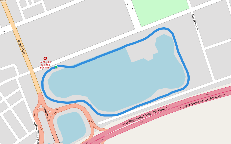 Ho van mieu walking route map in Thành phố Bắc Ninh