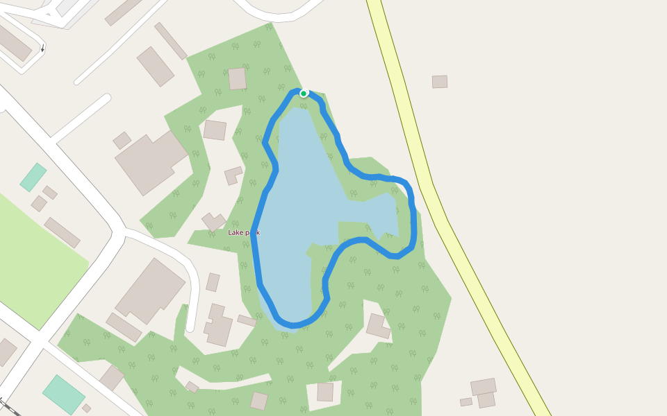 Lake park walking route map in Beaufort