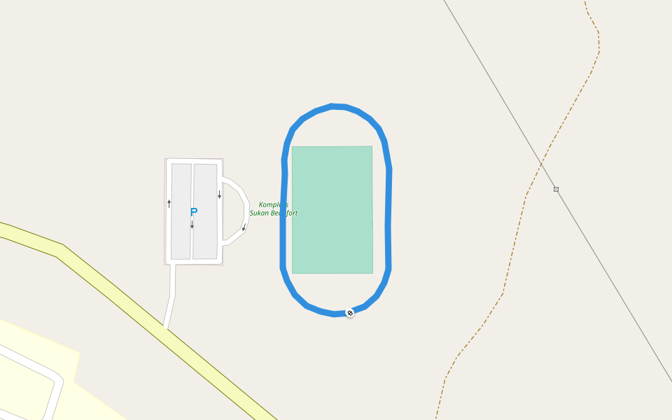 Kompleks Sukan Beaufort walking route map in Beaufort