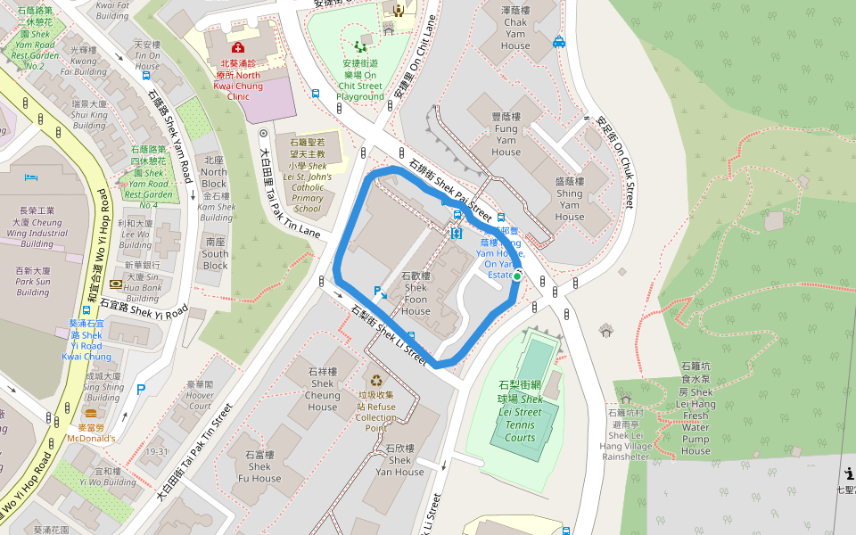 石梨街網球場 Shek Lei Street Tennis Courts