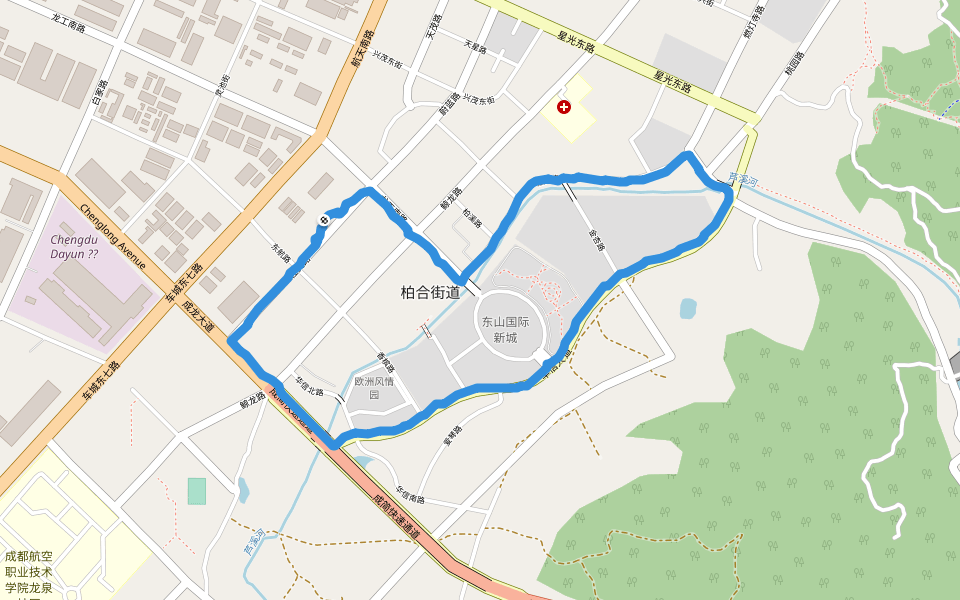 白河ジーダオ 散歩道 成都市 中国 Pacer