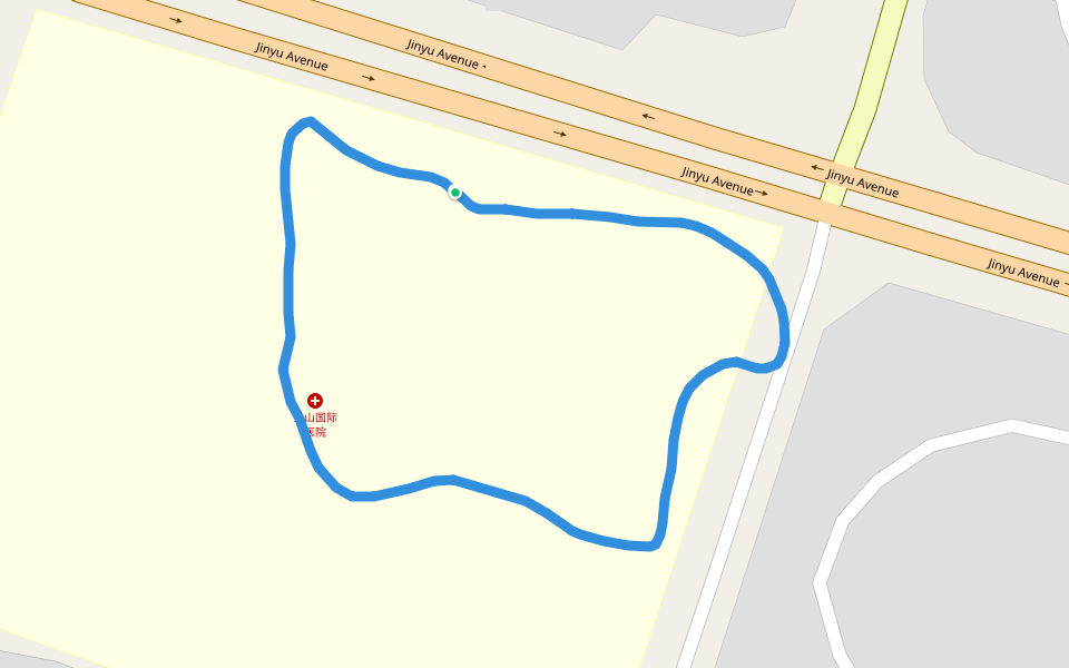 金山国际医院 walking route map in Chongqing